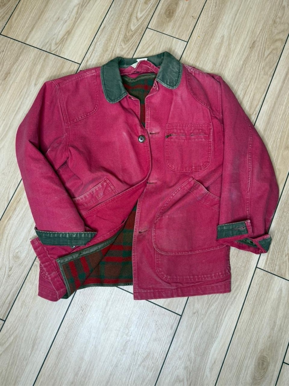 Vintage LL Bean Barn Coat Berry USA Made Oversized Women’s Medium